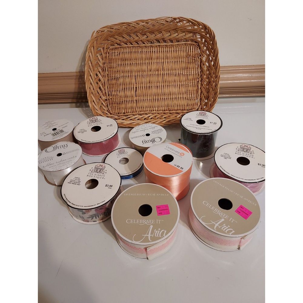12 Assorted Ribbon Lot New Hobby Lobby The Ribbon Boutique Celebrate It Offray